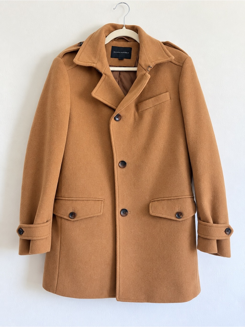Banana Republic Men’s Camel Brown Pea Coat